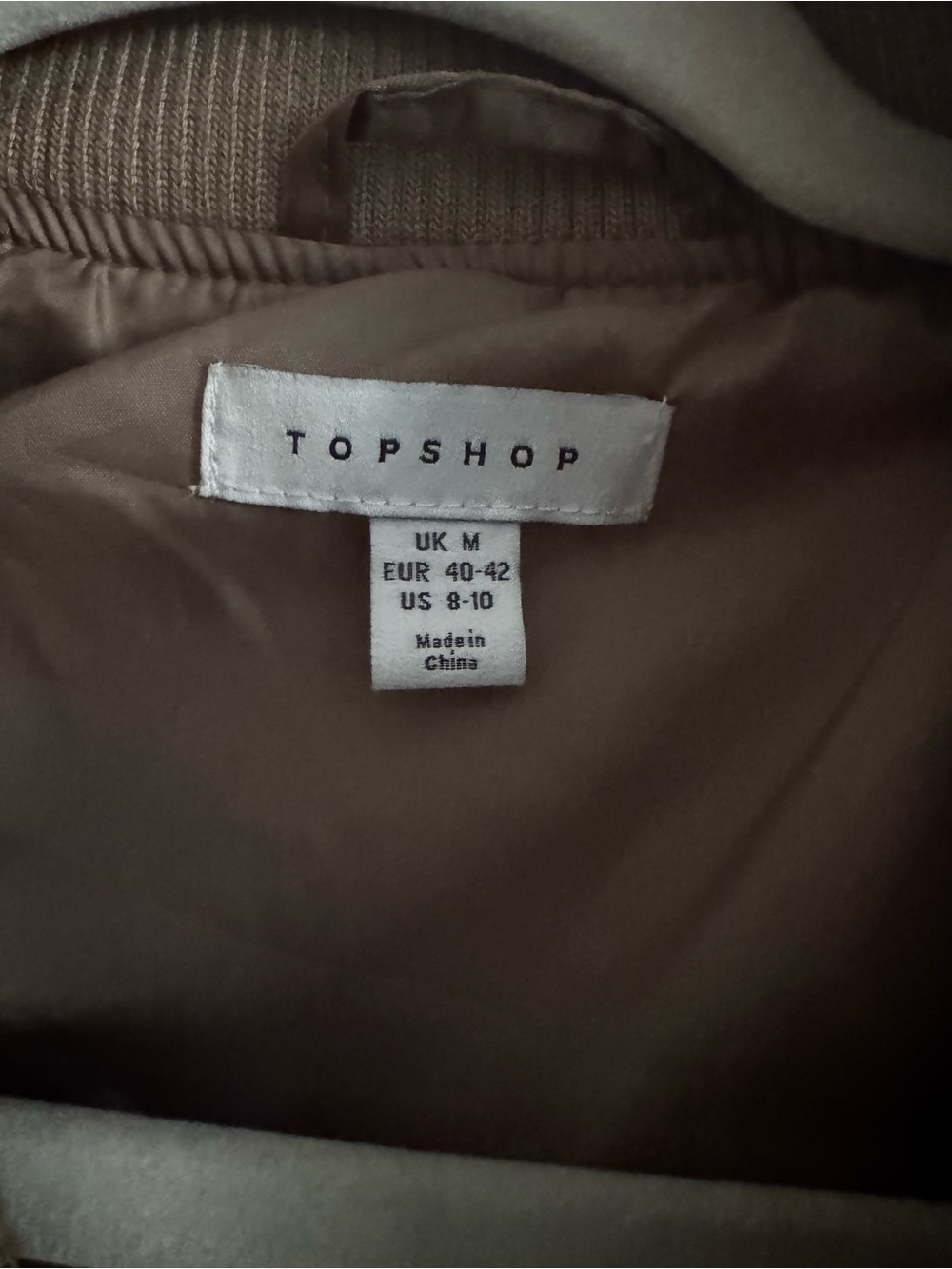 Topshop Metallic Gold Bomber Jacket - Picture 3 of 3